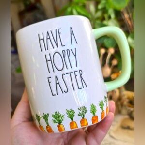 NEW Rae Dunn EasterHave A Hoppy Easter Carrots Spring Mug